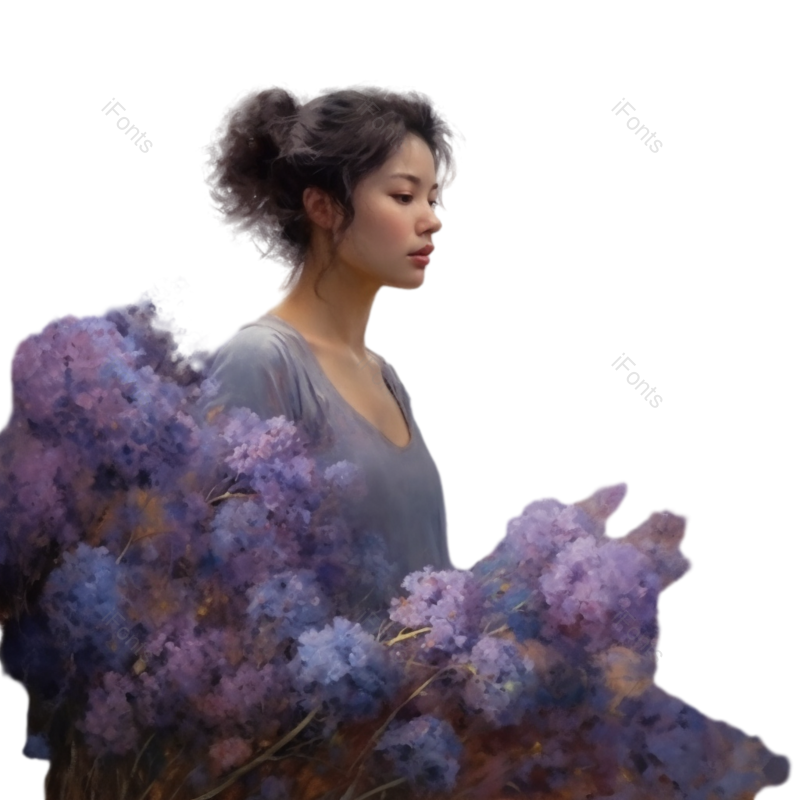节日图片,女人元素,花卉PNG,免抠素材